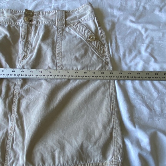 Eddie Bauer Women's Cream Button Mini Skirt Size‎ 12 - Picture 13 of 14